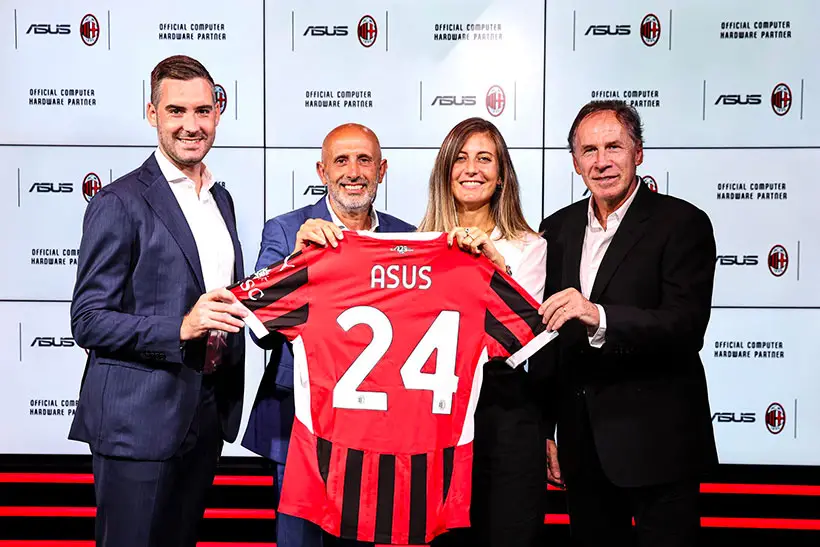 Asus scende in campo con Ac Milan