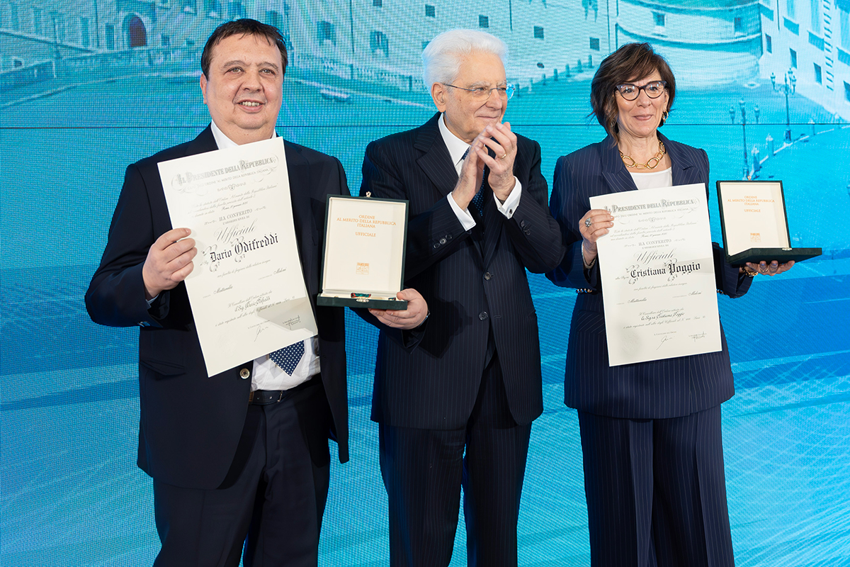 Il Presidente Mattarella premia i fondatori della Piazza dei mestieri